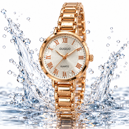 GUGUO Roman Elegance Gold Watch