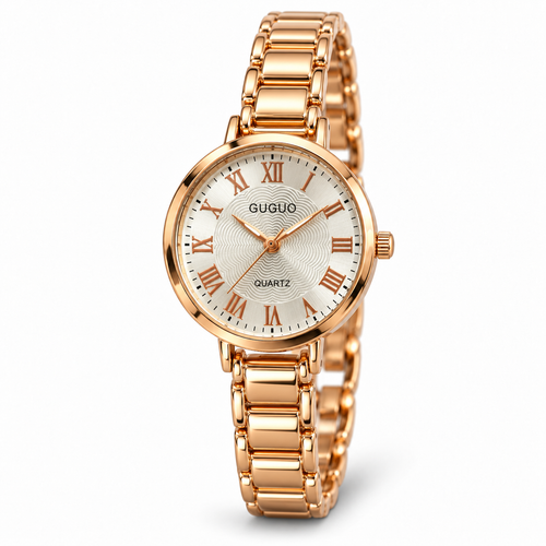 GUGUO Roman Elegance Gold Watch