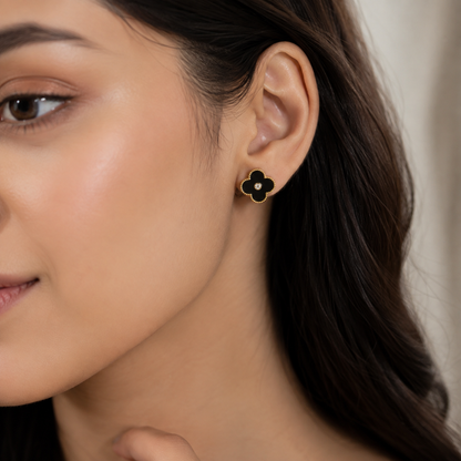 Double-Sided Clover Stud Earrings