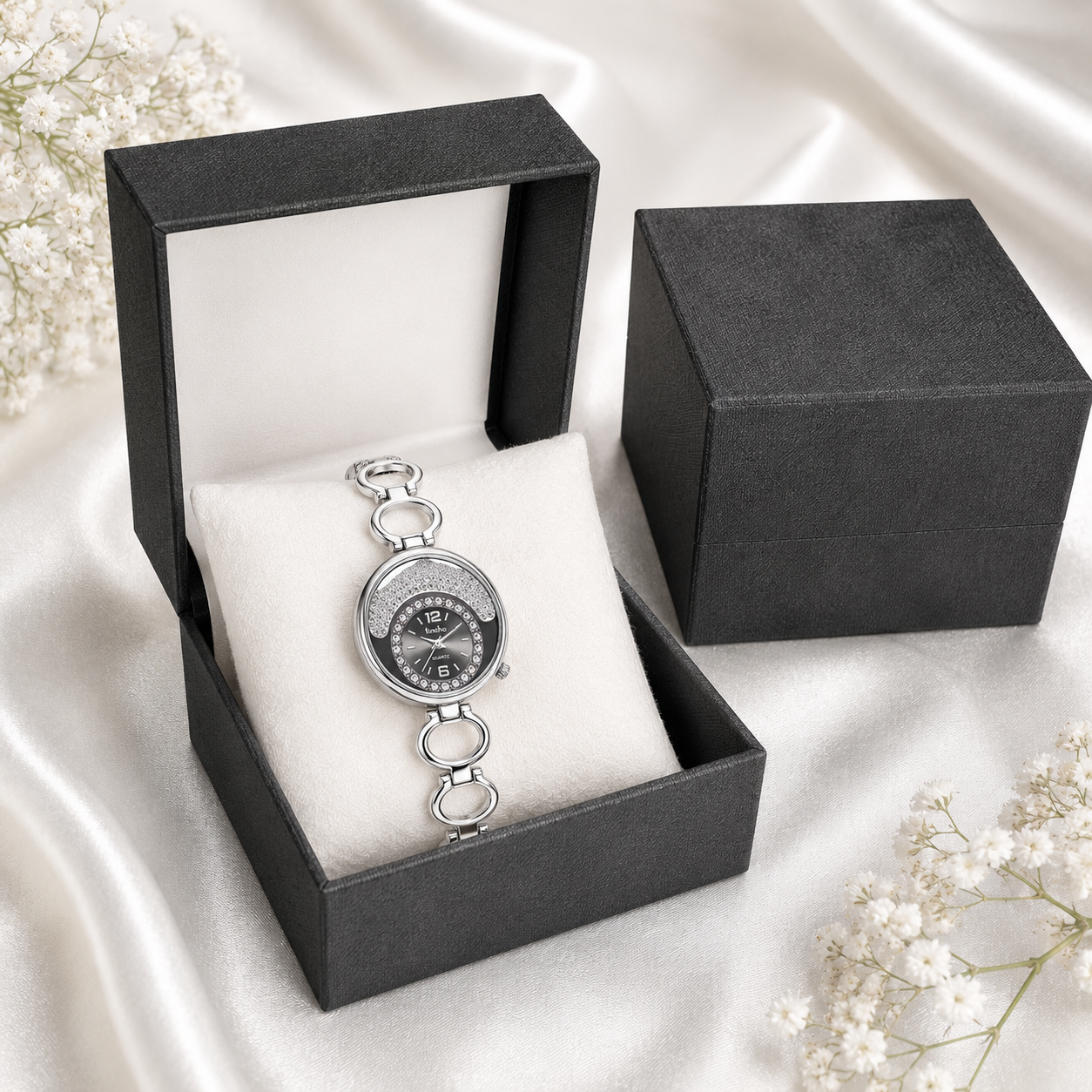 Crystal Accent Analogue Quartz Bracelet Watch