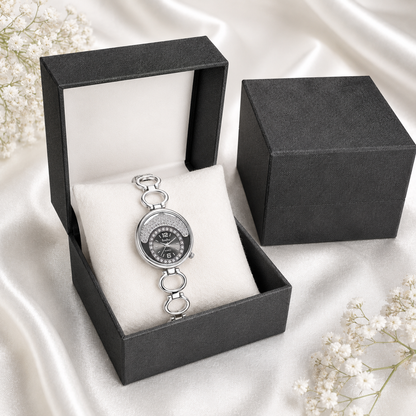 Crystal Accent Analogue Quartz Bracelet Watch
