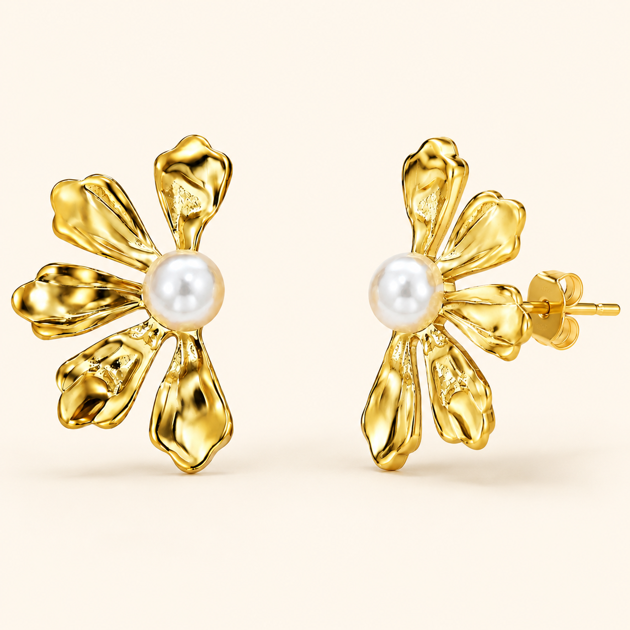 Pearl Petal Earrings