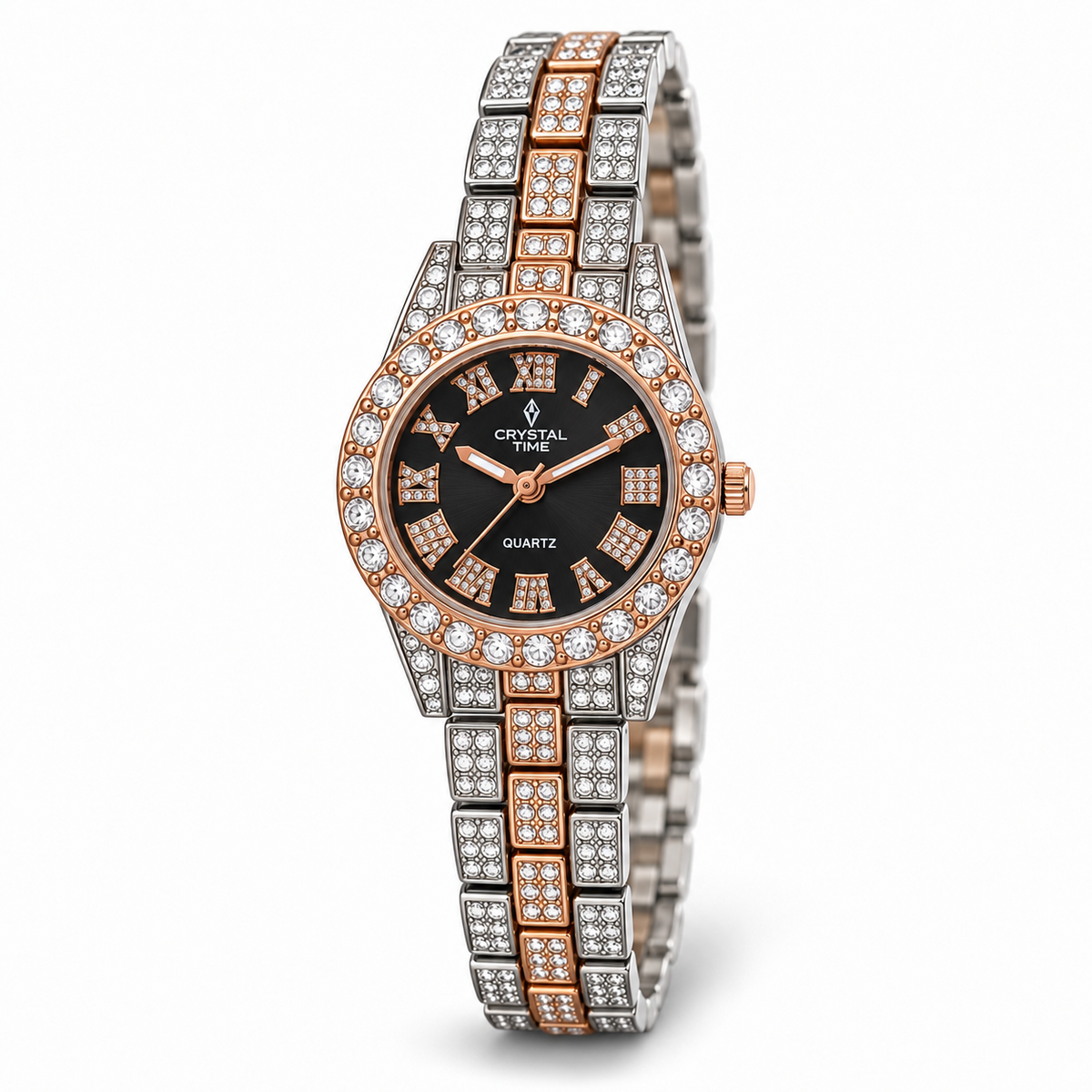 Two-Tone Diamond Roman Watch