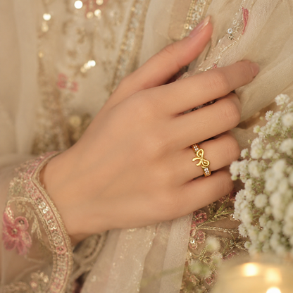 Bow Knot Crystal Ring