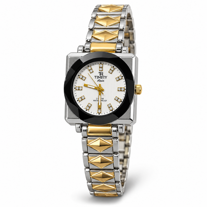 TIMEFY Rain Two-Tone Crystal Watch