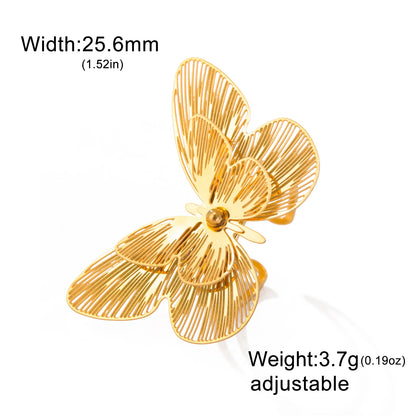 Double Butterfly Adjustable  Ring