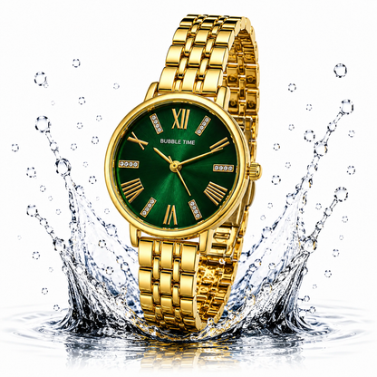 Women’s Gold-Tone Green Dial Watch